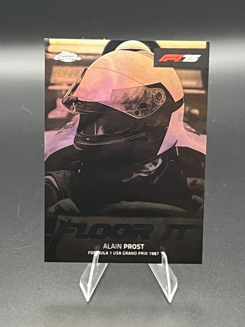 2025 Topps Chrome Formula 1 F1 ALAIN PROST Floor It Black Refractor 04/10