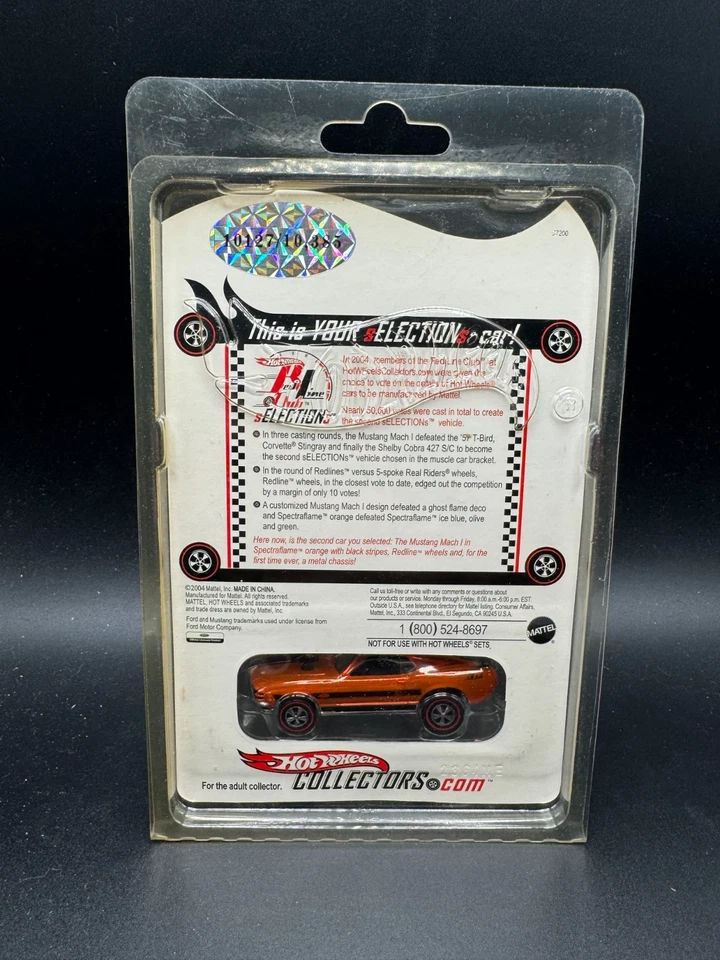 2004 Hot Wheels RLC sELECTIONs Series Custom Mustang Mach 1 #10127/10,385 D1 - Image 3 of 3