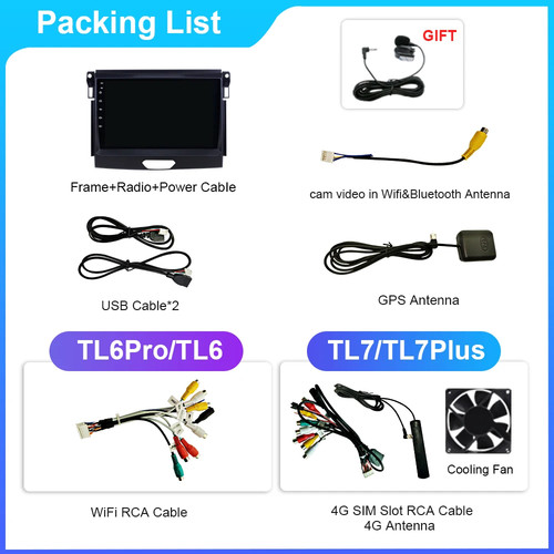 For Ford Ranger 2016-2019 Stereo Audio CarPlay Car Radio GPS Video Player Screen - Picture 7 of 32
