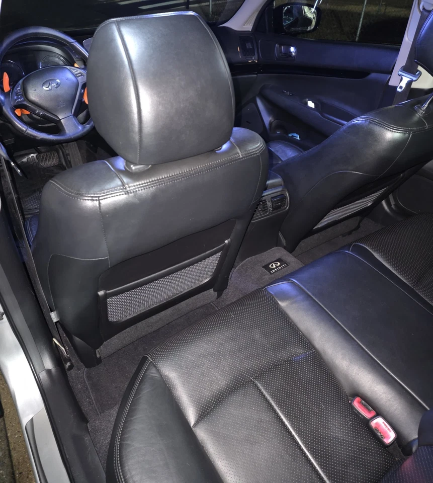 BLACK 09-15 INFINITI G25 G35 G37 Q40 SEDAN SEAT FRONT LH RH DRIVER PASSENGER OEM - Image 4 of 4