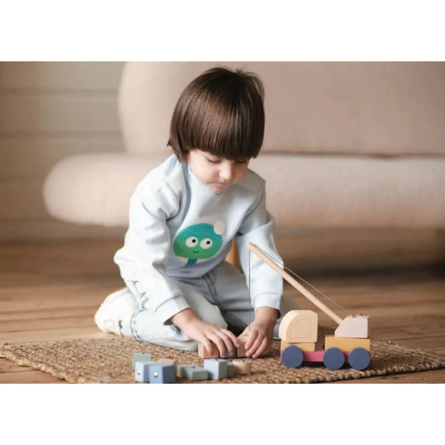 Cubika Gru Magnetica Con Blocchi Di Legno – Giocattolo Da 18 Mesi - Immagine 2 di 2