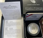 Silver! 2019 50th Anniv Proof 3 Nines Fine $1 Dollar 400k Mintage Mint Box COA