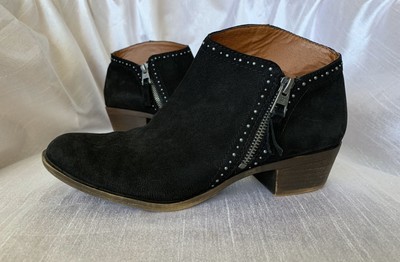 lucky brand black suede booties