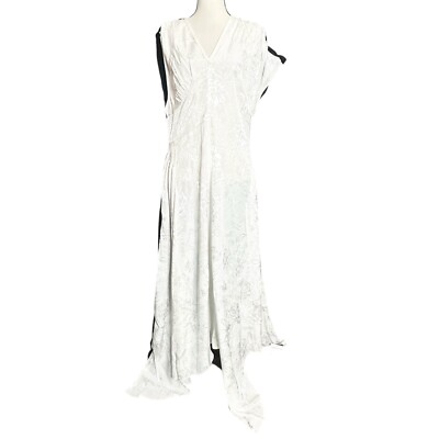 NEW Topshop Dress 4 Colorblock Floral Jacquard Maxi Satin Asymmetrical  Sleeves | eBay