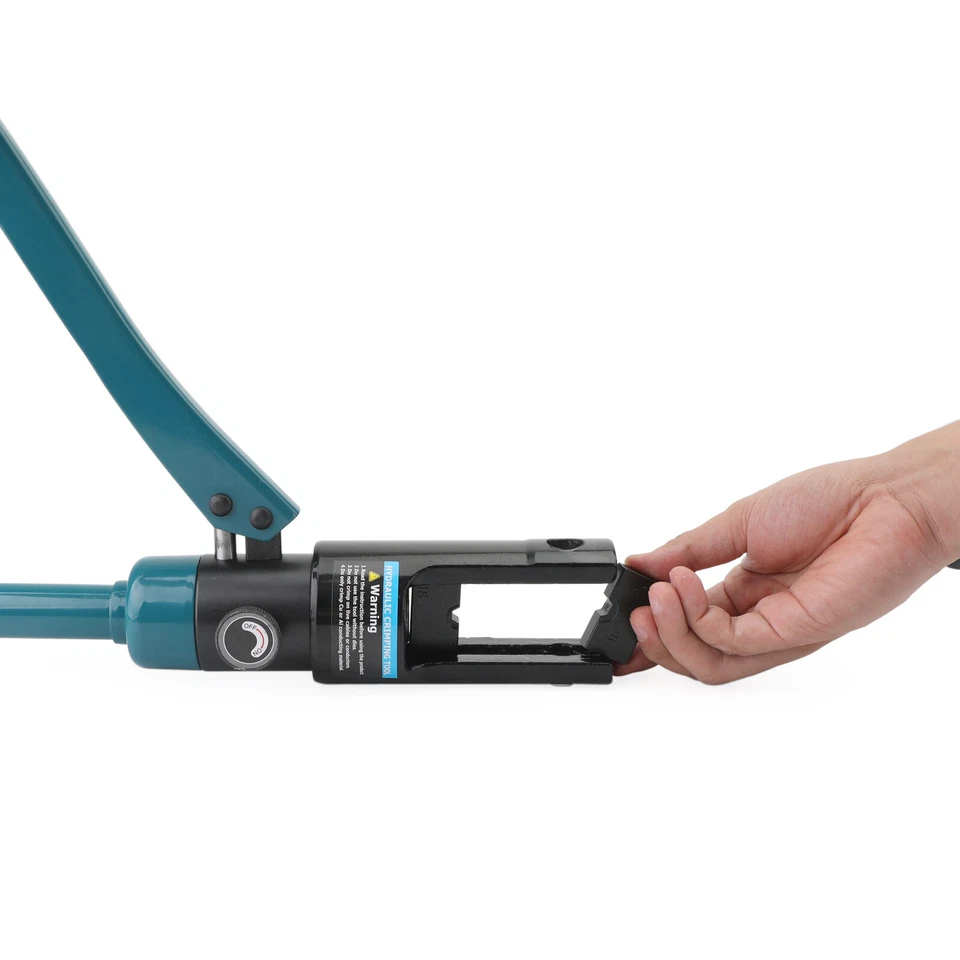 Crimpadora de terminales de terminales de cable de batería de cable hidráulico de 16 toneladas y troqueles negros mejorados, Foto 3 de 4