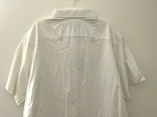 MURANO Modern Comfort White with Lt Gray Stripe Color Shirt in Size: 3X BIG MEN - Picture 6 of 7