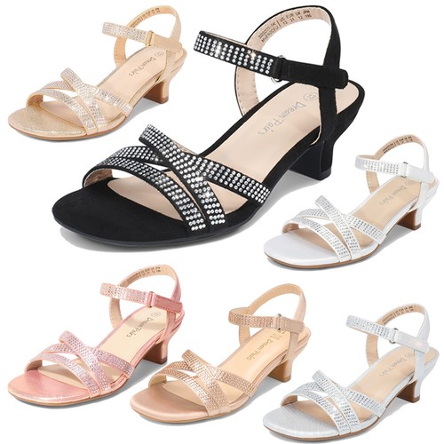 Girls Fashion Sandals Low Heel Sandals Dress Shoes Pumps Party Wedding Shoes