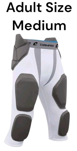 Neu Champro Erwachsene Man-Up 7 Pad Gürtel weiß mit grau Größe Medium