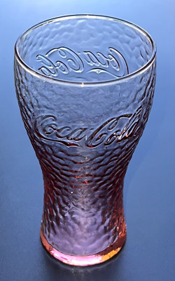 Coca Cola Werbeglas rosa Höhe 14,5 cm Bistro Bar Sammlung Mc Do