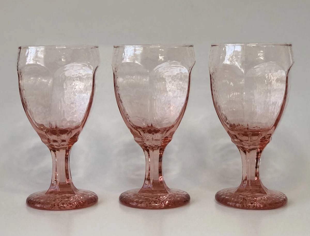 Pink water glasses deals