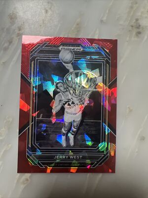 2023 Panini Prizm Draft Picks Jerry West #81 Red Ice West Virginia Mountaineers