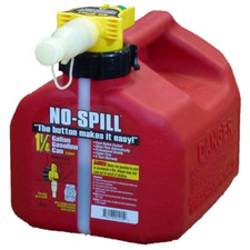 No-Spill 1-1/4 Gallon Poly Gas Can CARB Compliant Red Fuel Container