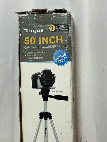 Targus TG-5060TR Camera/Camcorder 50" Tripod, Universal Mount & Carry Case - Picture 2 of 13