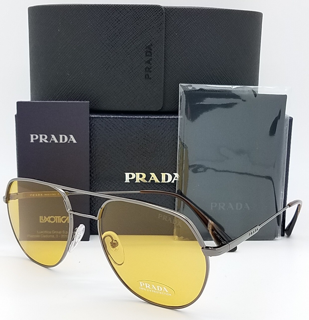 prada gunmetal sunglasses