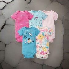 Gerber Baby 5-Pack Short Sleeve Variety Onesies Bodysuits (So Loved 0-3 Months)