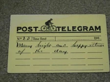 POST  TELEGRAM, RIVERTON, NEBRASKA, USED VINTAGE CARD, 1908