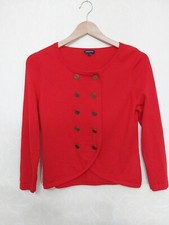 Vintage Jaeger Jumper Small, Scarlet Red Jumper, Military Style, Cropped Jumper