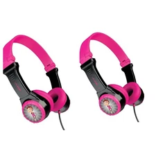 2 Sets Of: SeJLAB JBuddies Kids Folding On Ears Padded Wired Headphones Pink