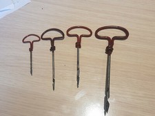 Lot de 4 vrilles à bois Stella rouges