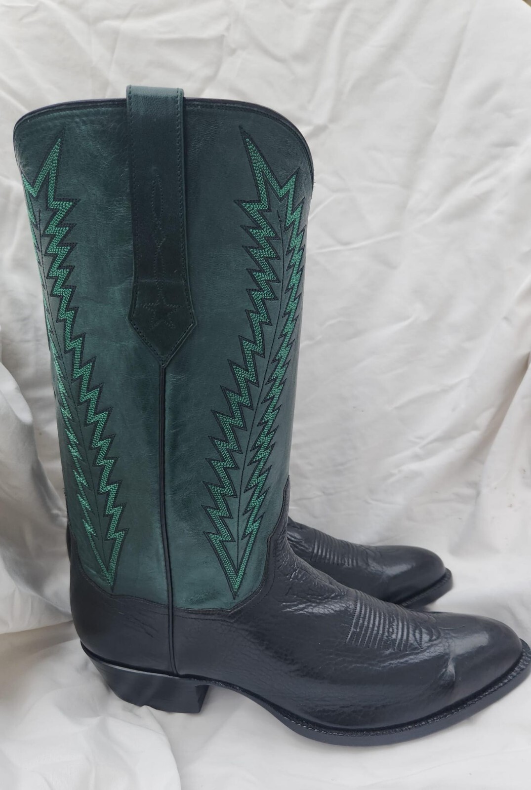 NEW JB HILL BOOTS STALLION ROPER WESTERN COWBOY 10.5 BISON HORSE eBay