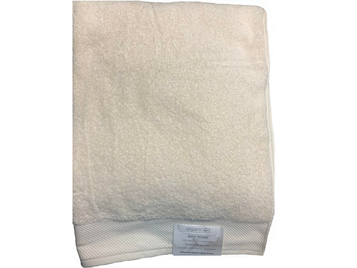 Organicott Organic Bath Towel Ivory 100% Organic Cotton 30