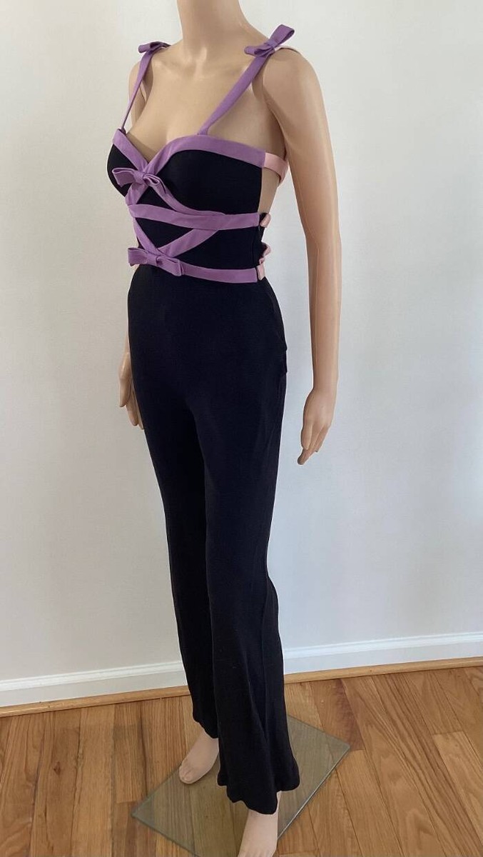 GIANNI VERSACE ビキニ セット XS メデューサ金具 GIANNI VERSACE SS 1992 BUSTIER OPEN SIDES & BACK JUMPSUIT SIZE IT