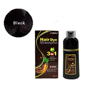 Hair Dye Shampoo Instant 3 in 1 +100% Grey Coverage - Herbal Ingredients