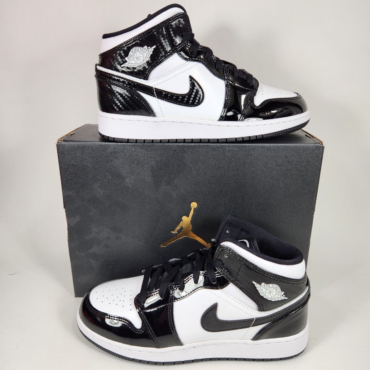 Nike Air Jordan 1 Mid All Star Carbon Fiber GS 5.5Y & 6Y