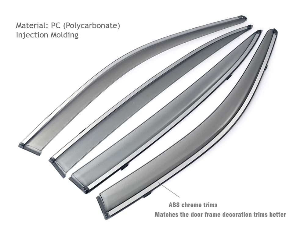 Parasol/deflector de lluvia para ventilación de ventana para Honda CR-V 2007-2011 4 PIEZAS Foto 3 de 4