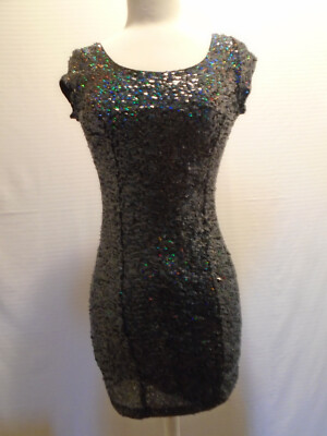 Divided by H&M Womans Black Embellished Bodycon Dress Size 4