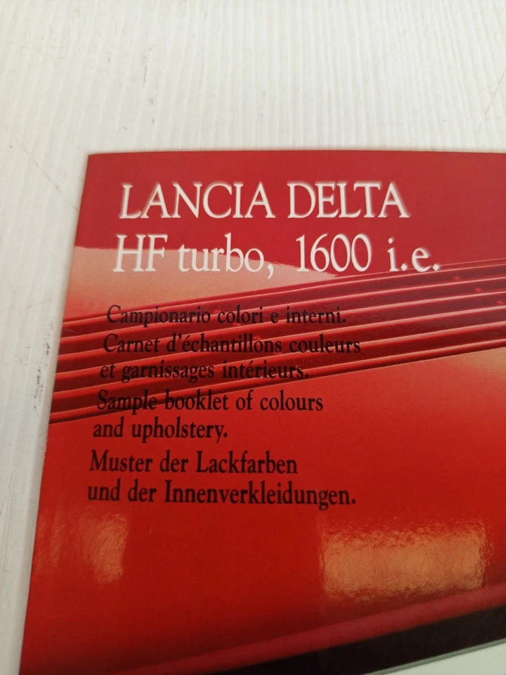 campionario tabella colori originale 1992 Lancia Delta HF Turbo cat 1600 i.e. - Immagine 2 di 4