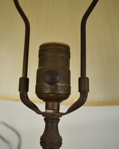 Brass Teapot Table Lamp Scrolling Wood Handle Acorn Knob Vintage - Picture 8 of 8