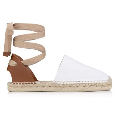 Christian Louboutin NANOU LACE CL Tie Ribbon Flat Espadrille Sandals Shoes $695