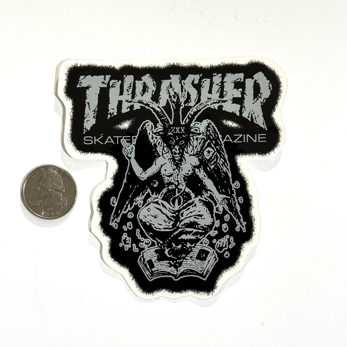 【ラプンツェル様用】DECEIVER Thrashing Heavy Metほか Vintage Thrasher Baphomet Skate Magazine Sticker Skateboarding