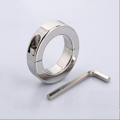 Heavy Ring Ball Stretcher Male Metal Weight and Ball Cage Lock CBT Cage