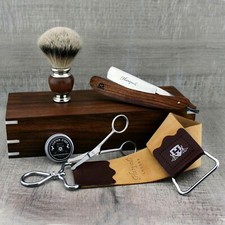 Professional Barber Salon Men Shaving Complete Kit Wooden Shaving Gift Set