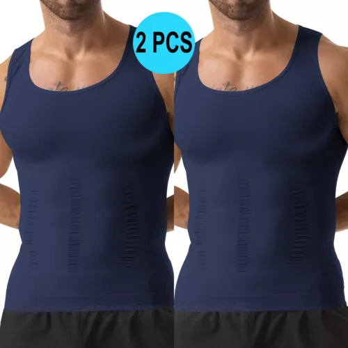 Herren Body Shaper Schlankmacher Shirt Kompression Weste Slim Shapewear Tank Top Girgle - Bild 23 von 46