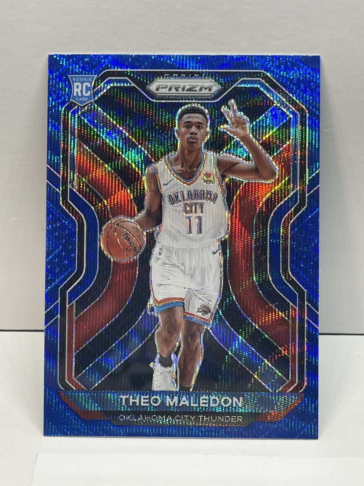2020-21 Panini Prizm #289 Theo Maledon Blue Wave Prizms