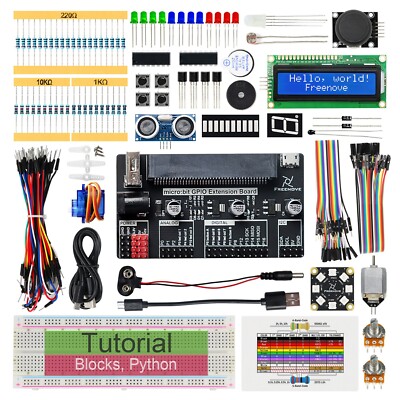 Freenove Super Starter Kit for BBC micro:bit V2 Blocks Python Code 192 Items