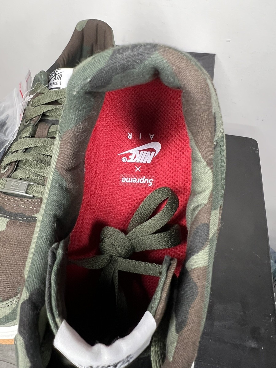 NIKE Air Force 1 Low Premium 08 NRG SUPREME Camo Camouflage Sz