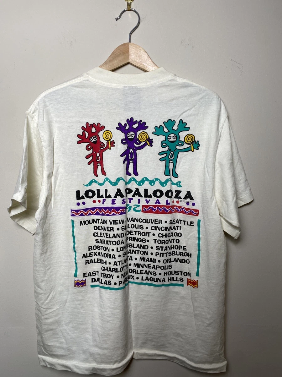 Vintage Lollapalooza T Shirt 1992 Festival Band RHCP Soundgarden