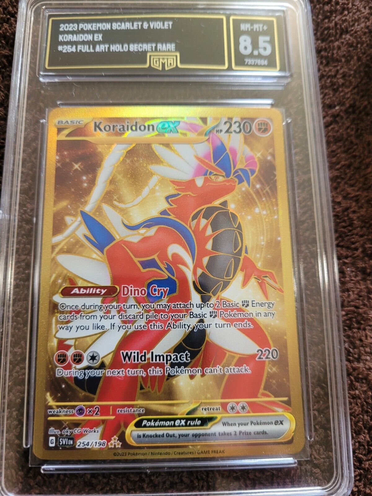 Pokemon 2023 SV1S Scarlet EX Koraidon EX Holo Card #050/078