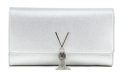 VALENTINO Divina Lady Clutch Clutch Tasche Argento Neu
