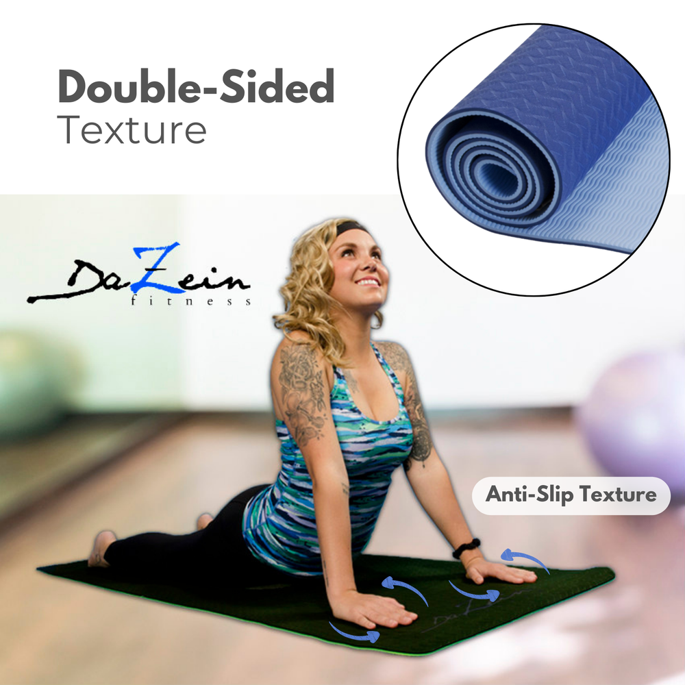 Non-slip eco-friendly yoga mat for pilates and floor exercises - men, women & kids