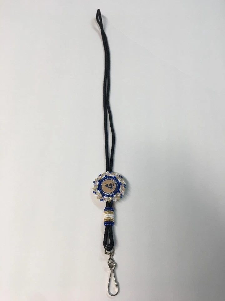 美洲原住民纳瓦霍串珠洛杉矶公羊队挂绳徽章夹 36 #3 — 第 2/4 张图片