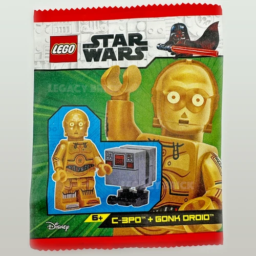 LEGO Star Wars C-3PO, Gonk Droid Paper Bag Minifigure 912310 New Factory Sealed