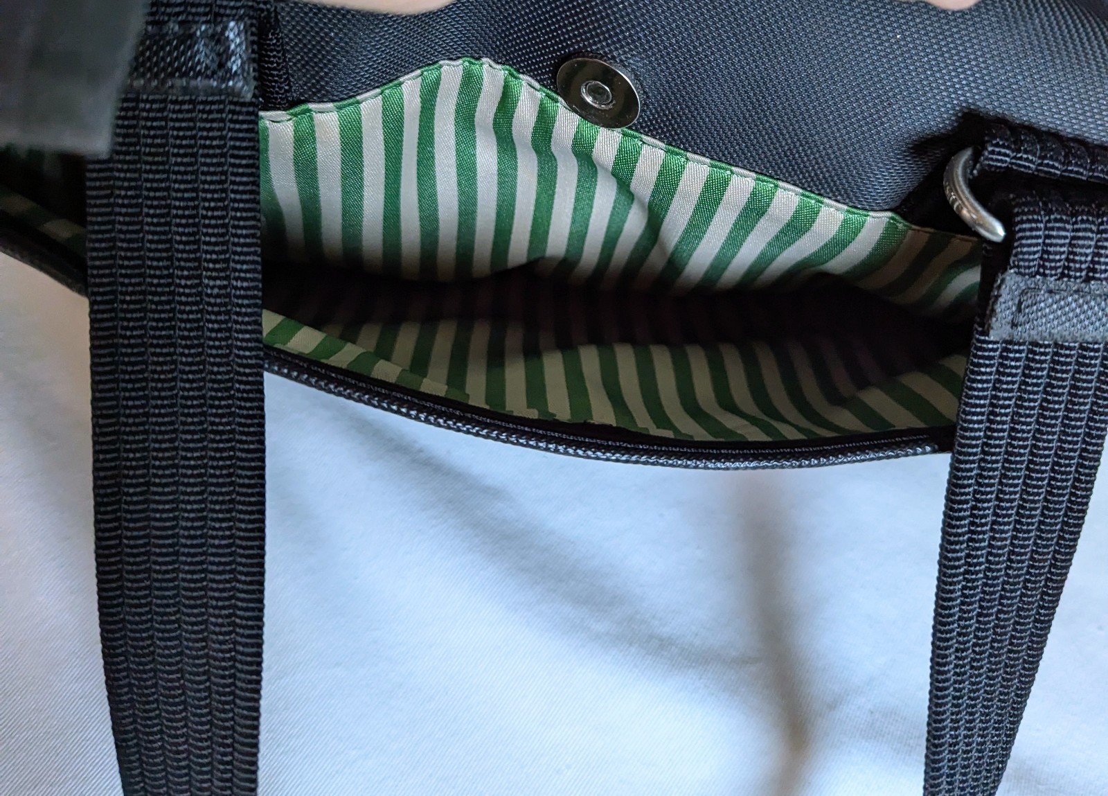 Lacoste Black Shoulder Bag PVC Exterior Croc Logo Women's Waterproof Purse thumbnail 7