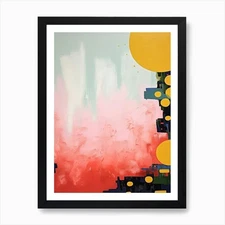 Pop Colour Abstract Painting 8 Art  Framed Wall Art Poster Canvas Print Picture