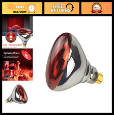 250W Red Infrared Heat Lamp Bulbs - 2 Pack for Food Service, Brooder, Pets, Ligh