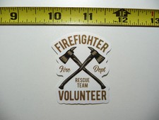Volunteer Firefighter Axes Small Sticker Decal Job Work Occupation Volunteer Firefighter Axes Small Sticker Decal Job Work Occupation